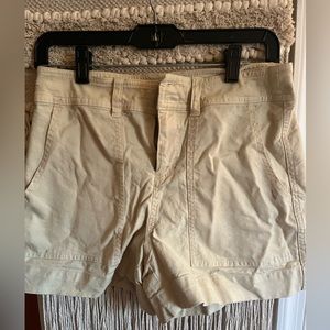 Target high-waisted yellow shorts